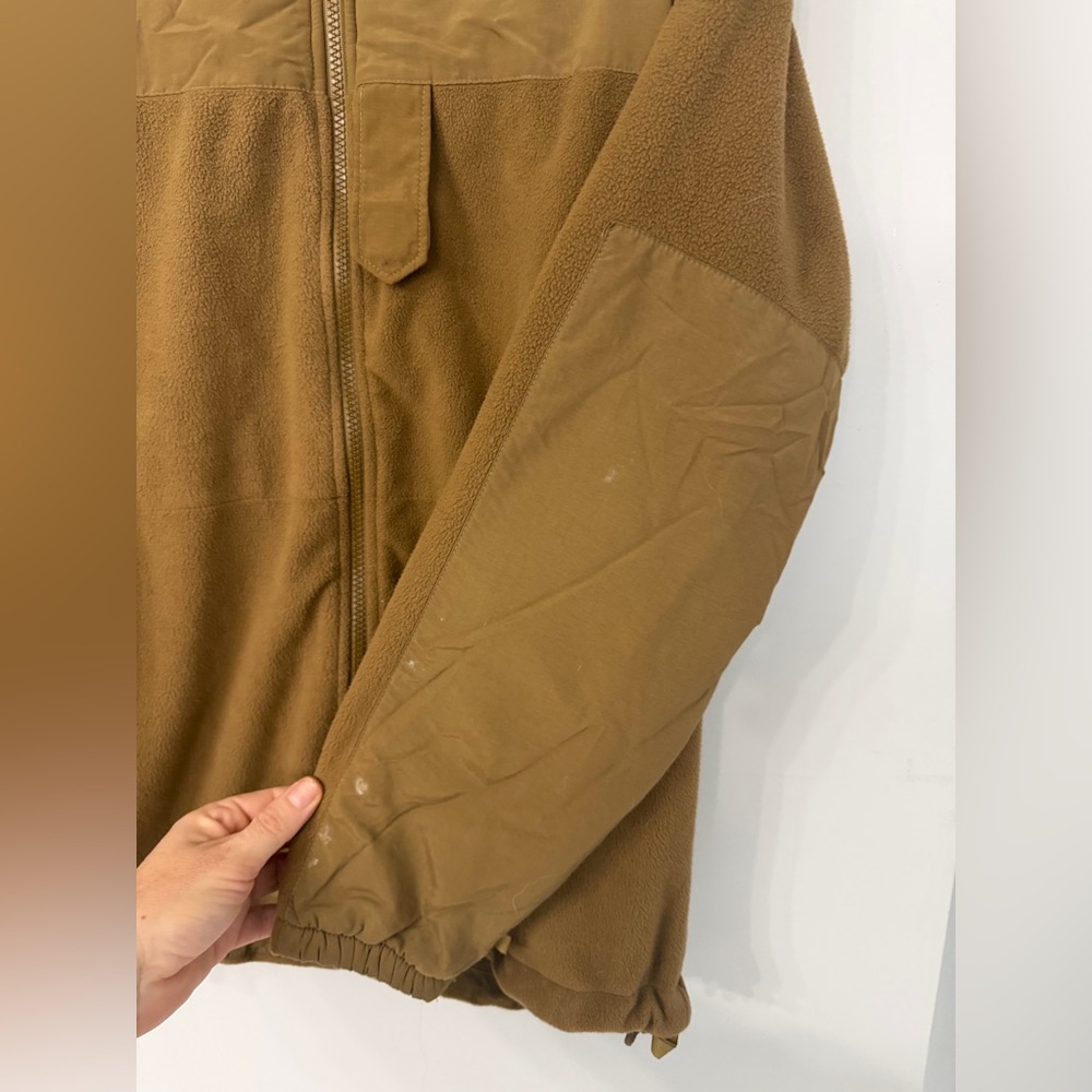 U.S. Navy Parka Liner Working Uniform Men Small Tan Full Zip Tactical Sweatshirt - Picture 3 of 7